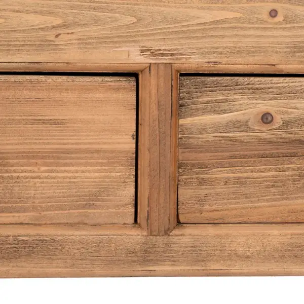 Consola 6 cajones natural madera de olmo