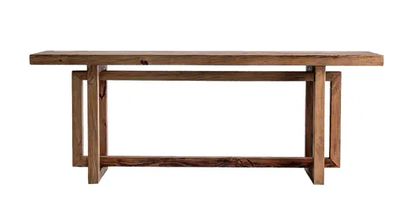 Consola natural pino reciclado Hemye