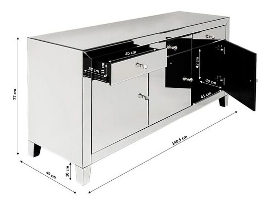 Aparador espejo Luxury lig. defectos