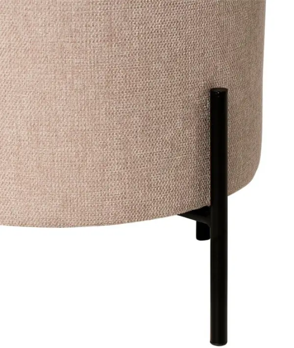 Puff tapizado beige Herman