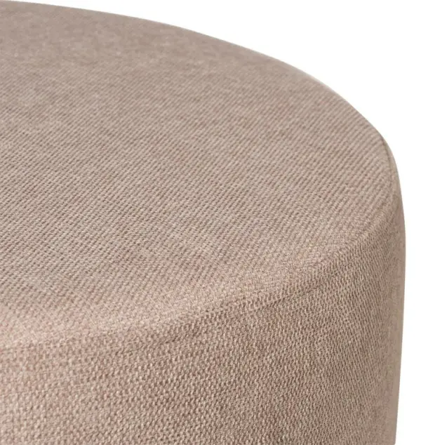 Puff tapizado beige Camilo