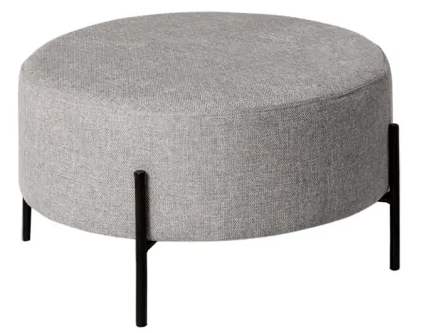 Puff tapizado gris Camilo