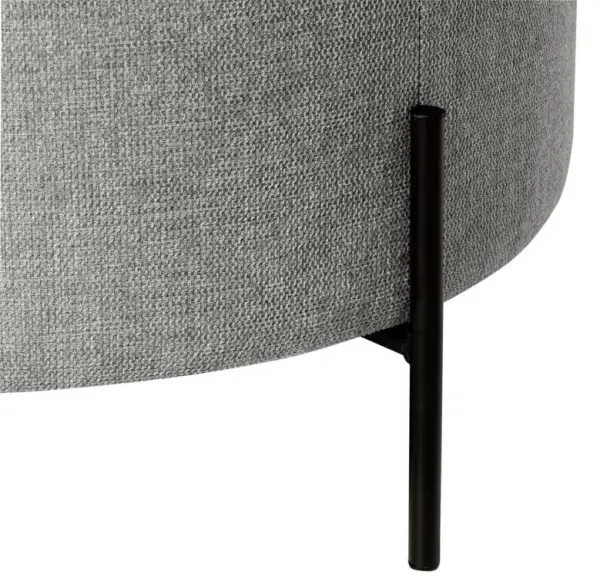 Puff tapizado gris Camilo