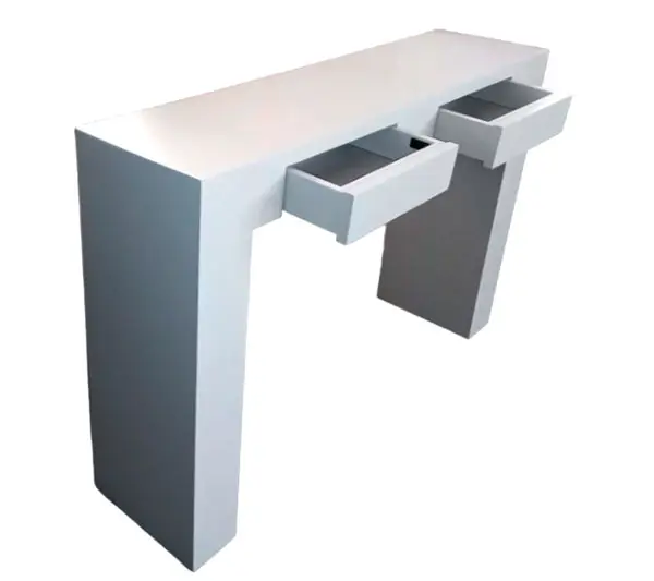 Consola 2 cajones colonial de 120 Zen laca capichino