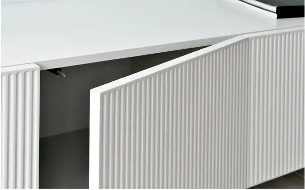 Mesa de televisión 4 puertas rayas verticales lacado Vertik