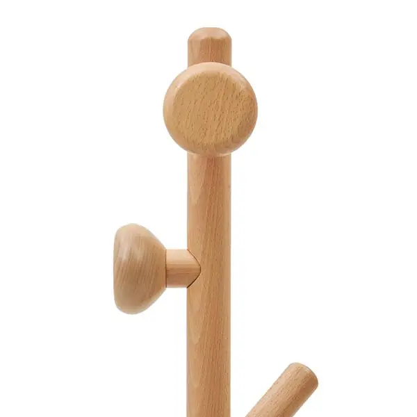 Perchero Nadue de madera maciza de haya con acabado natural 170 cm