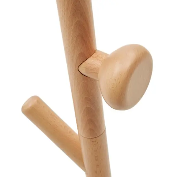 Perchero Nadue de madera maciza de haya con acabado natural 170 cm
