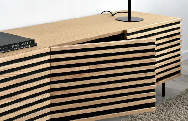 Mesa de televisión 4 puertas roble Lakesberg
