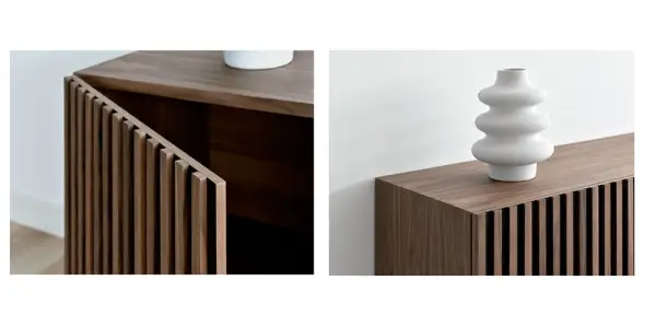 Mesa de televisión 4 puertas nogal Treverk