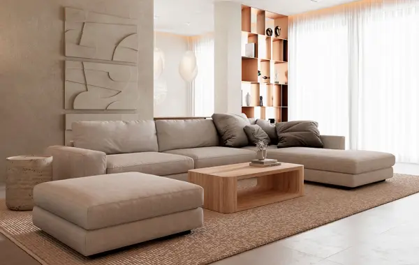 Mesa de centro rectangular roble natural Nilo