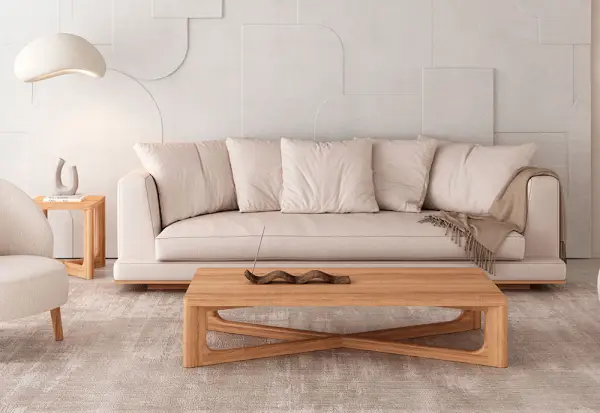 Mesa de centro rectangular roble natural Amazonas