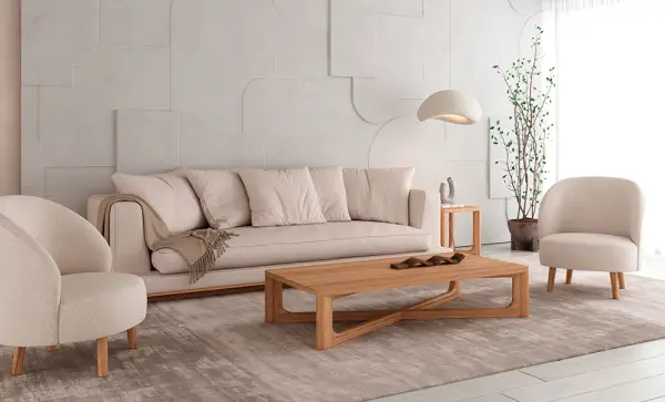 Mesa de centro rectangular roble natural Amazonas