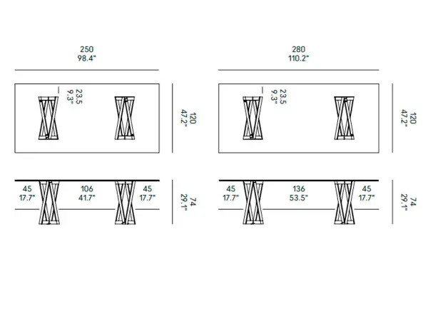 Mesa de comedor cristal templado extraclaro Quadror by Horma