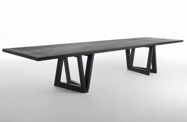 Mesa de comedor fresno teñido moca Quadror by Horm