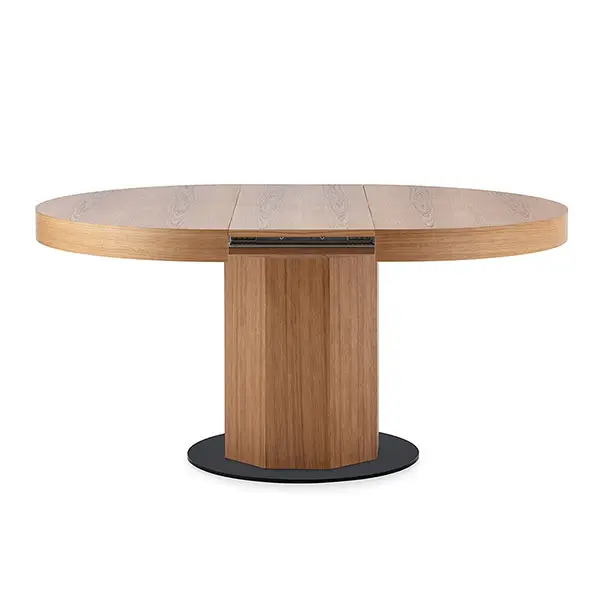 Mesa de comedor redonda extensible roble Prerel
