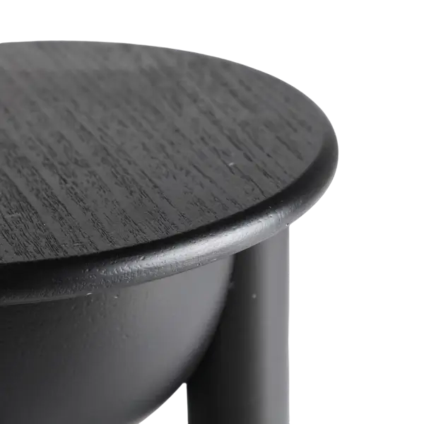 Mesa auxiliar negra baja Crastik