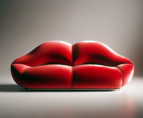 Sofá labios reinterpretado por Alberto Torres