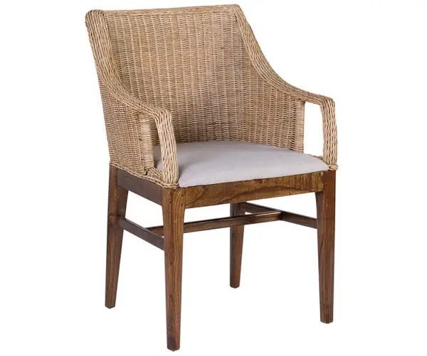 Sillón rattán colonial new India