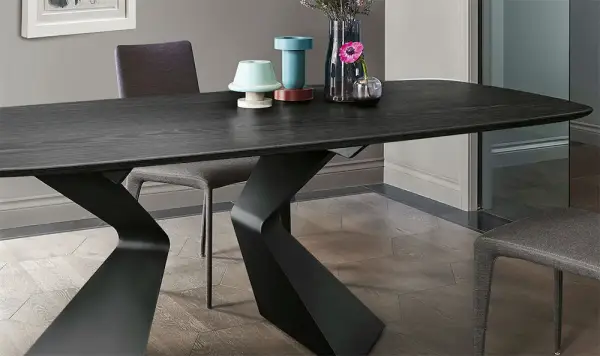 Mesa de comedor esquinas redondeadas Prora Bonaldo