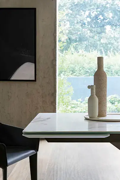 Mesa de comedor extensible cerámica Prora Bonaldo