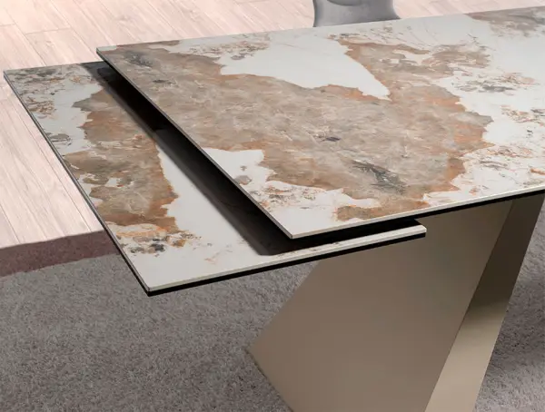 Mesa de comedor extensible porcelánico Flolangen