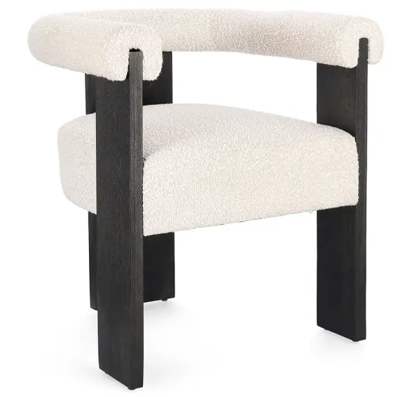 Silla con brazos negro y natural Agape