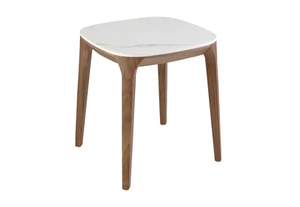 Mesa auxiliar nogal y porcelánico Siret