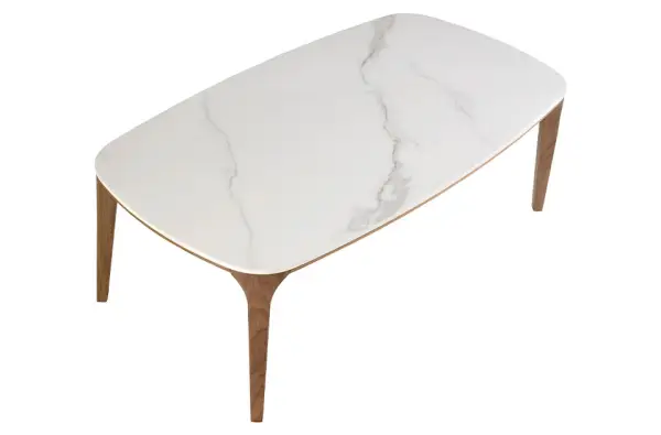 Mesa de centro nogal y porcelánico Siret