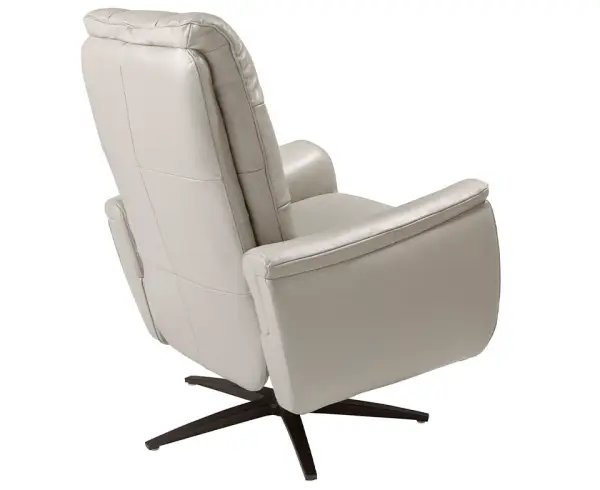 Sillón relax giratorio piel gris Desna