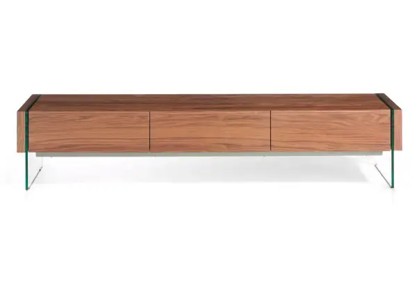 Mesa de televisión 3 cajones nogal Munio