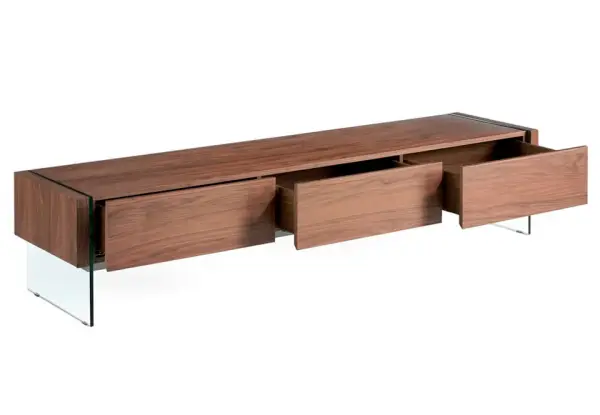 Mesa de televisión 3 cajones nogal Munio