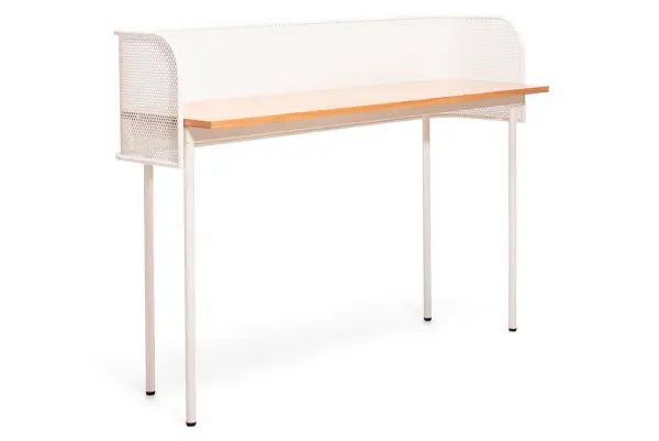 Mesa de escritorio metálico con sobre de madera Zoe
