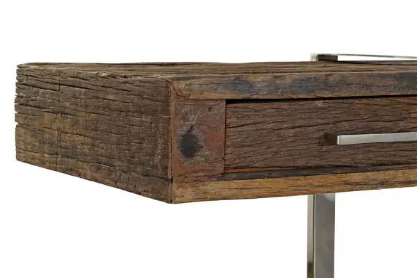 Consola molino Madera reciclada y acero