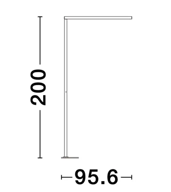 Lámpara de pie minimalista negra arquitect