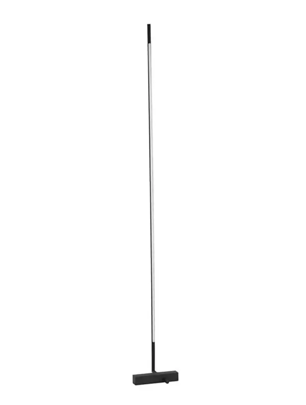 Lámpara de pie negra con tira de LED Minimal