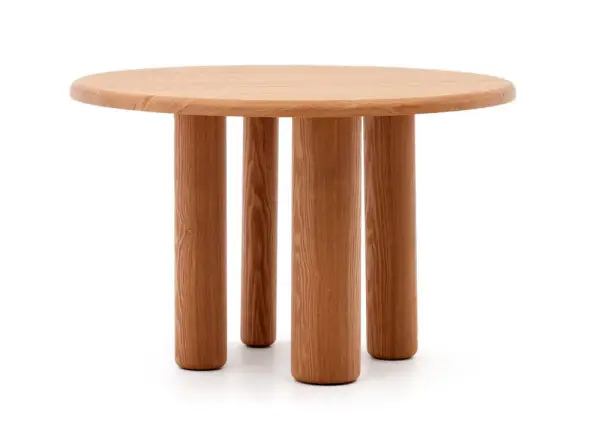 Mesa de comedor redonda fresno acabado natural Mailen Kave Home