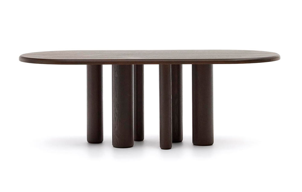 Mesa de comedor fresno acabado oscuro Mailen Kave Home