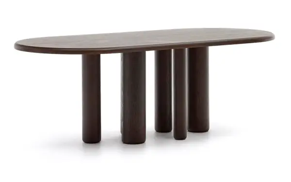 Mesa de comedor fresno acabado oscuro Mailen Kave Home