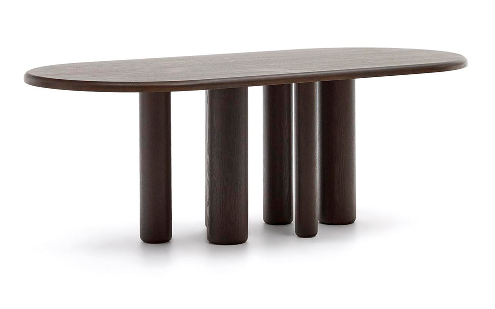 Mesa de comedor fresno acabado oscuro Mailen Kave Home