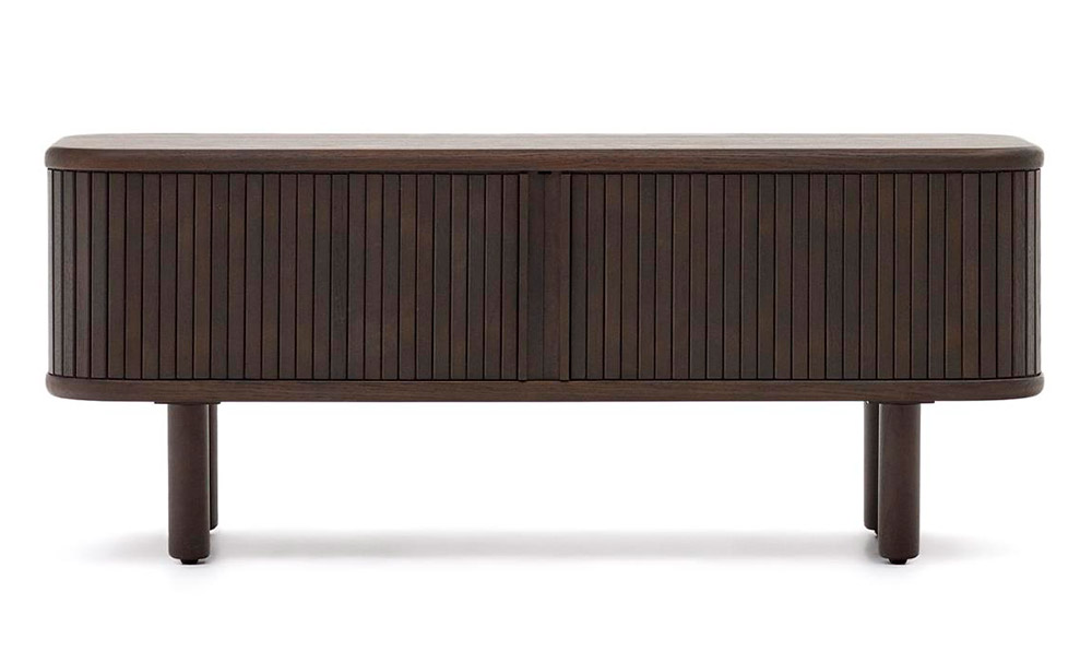 Mesa de televisión pequeña fresno acabado oscuro Mailen Kave Home