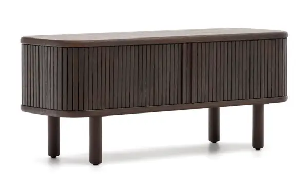 Mesa de televisión pequeña fresno acabado oscuro Mailen Kave Home