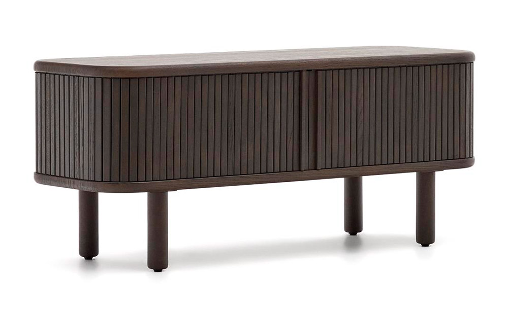 Mesa de televisión pequeña fresno acabado oscuro Mailen Kave Home