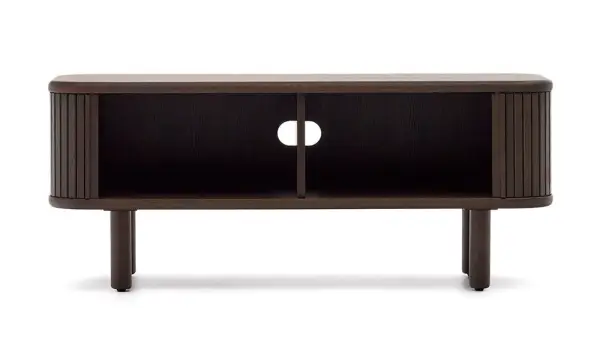 Mesa de televisión pequeña fresno acabado oscuro Mailen Kave Home