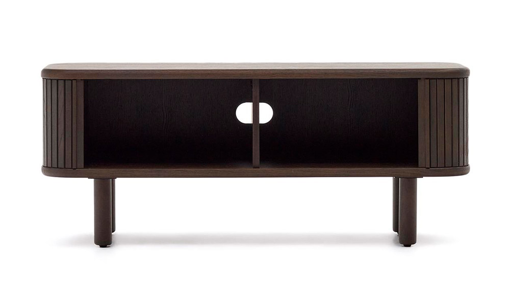 Mesa de televisión pequeña fresno acabado oscuro Mailen Kave Home