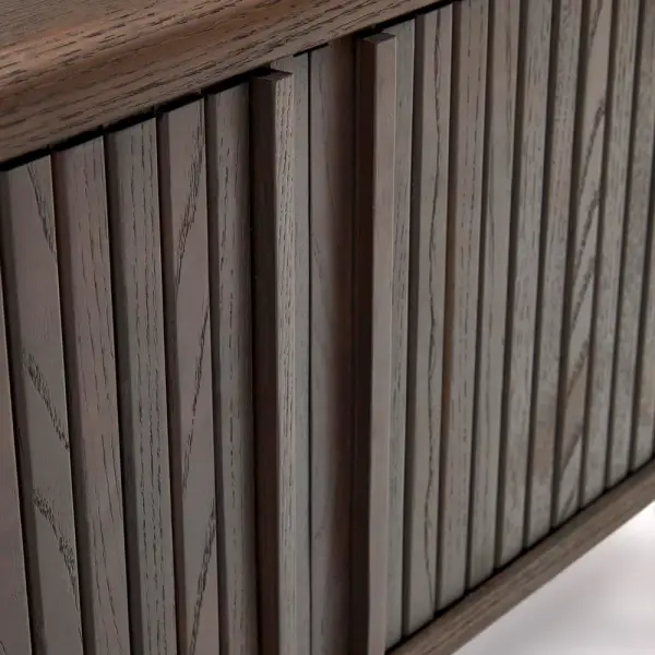 Mesa de televisión pequeña fresno acabado oscuro Mailen Kave Home