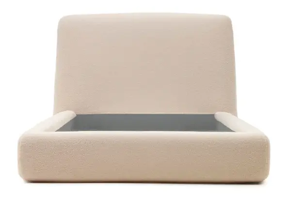 Cama para colchón de 90x200 borreguito crudo Martina Kave Home