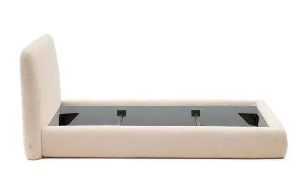 Cama para colchón de 90x200 borreguito crudo Martina Kave Home