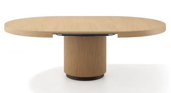 Mesa de comedor roble redonda extensible Matine