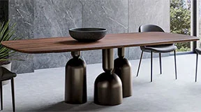 Mesa de comedor esquinas redondeadas Cop Bonaldo Mesa de comedor esquinas redondeadas Cop Bonaldo
