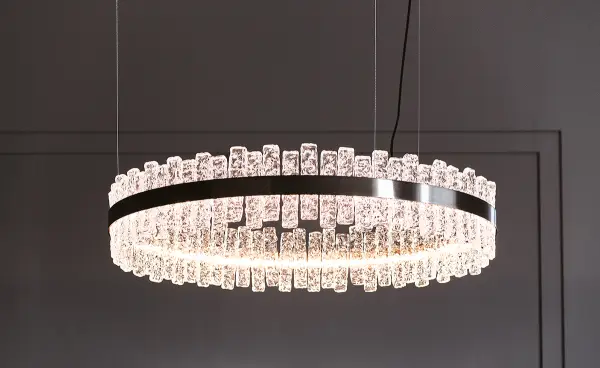 Lámpara de techo con estructura en acero Níquel Phoenix de Cattelan Italia